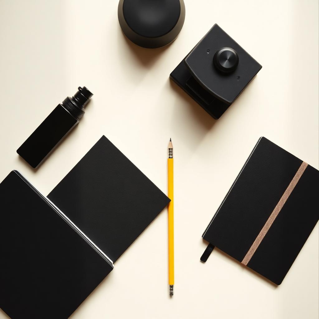 MR.DEER campaign flat lay in accent yellow and black
